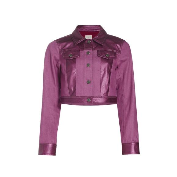 cinq a sept Jackets & Blazers - Cinq A Sept Metallic Purple Regina Size XS Jacket